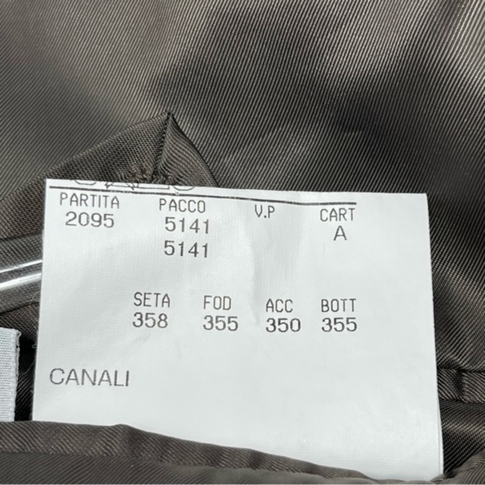 Canali made in Italy Sportcoat Window Pane Bemberg Wool Surgion Cuffs Vent 46L - Picture 14 of 15